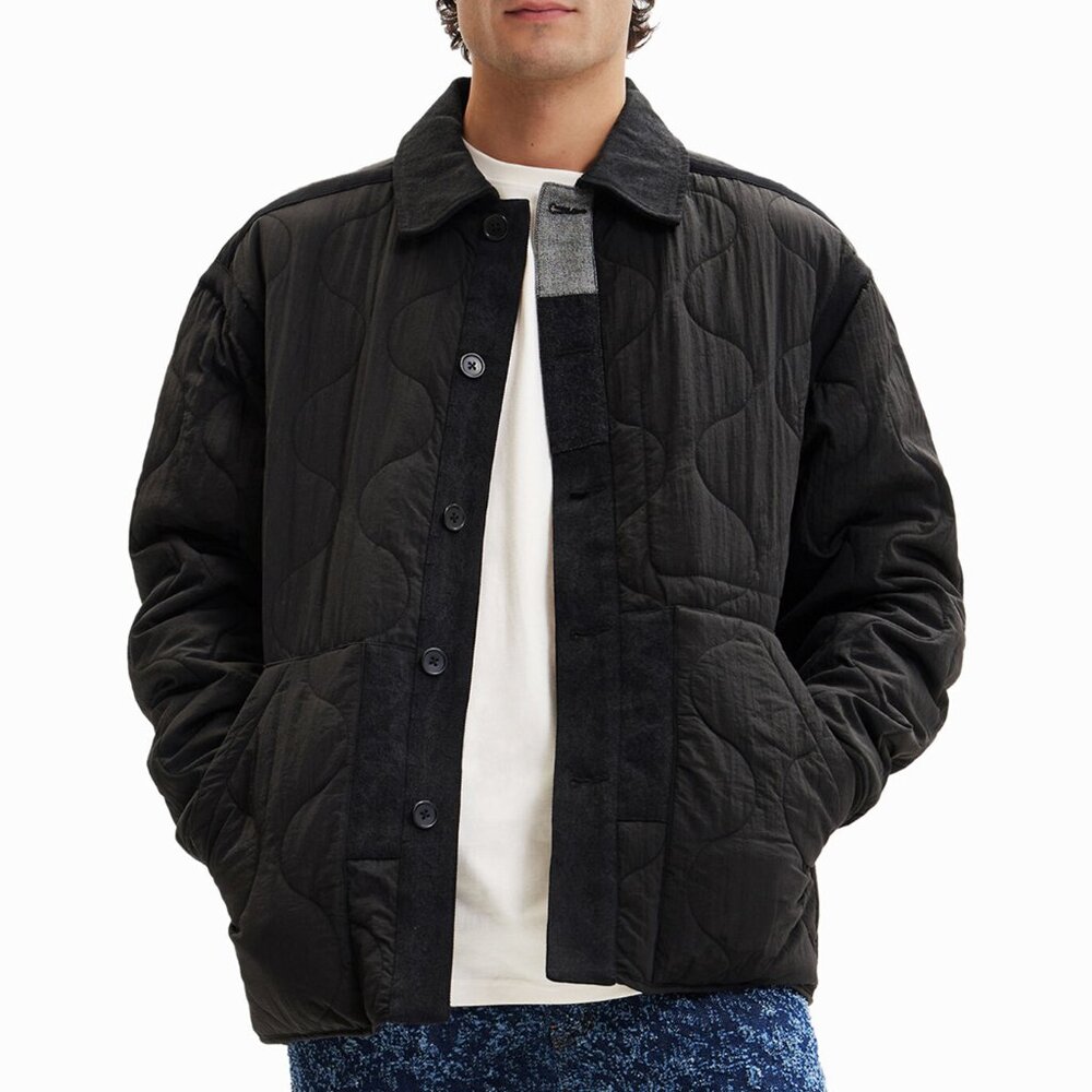 Desigual Black Quilted Jacket